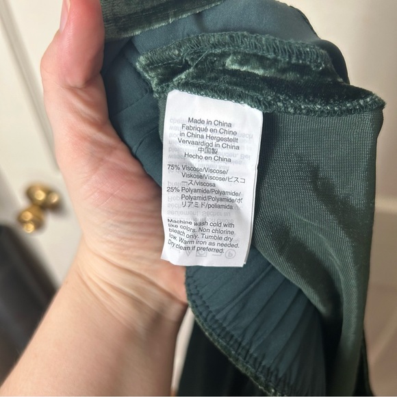 Madewell huston green velvet pull on crop pants womens XL wide leg - Picture 8 of 8